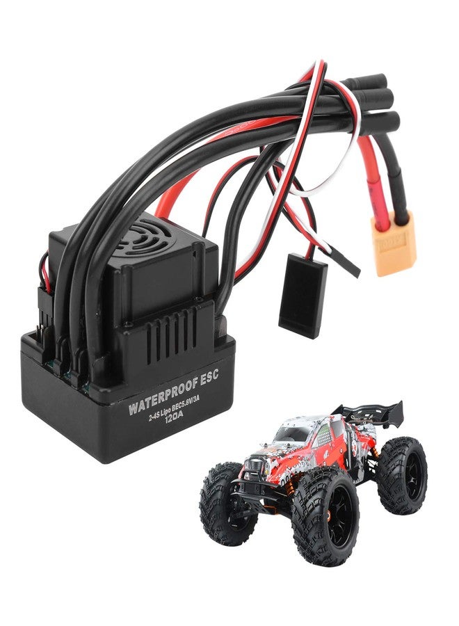 Alinory 120A ESC Electronic Speed Controller, RC Car ESC, Upgraded RC Accessories for RC Vehicle 1/8 RC Car(XT60) - Image 5